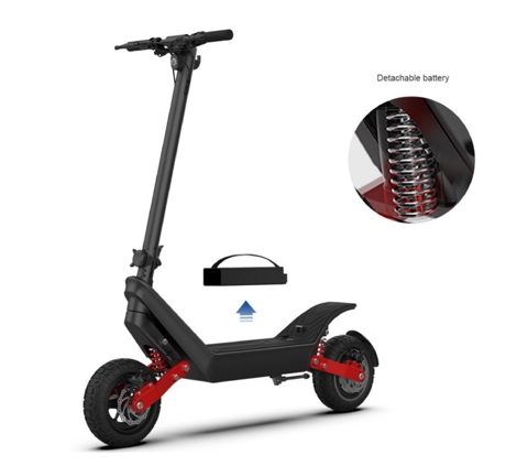 11' Dual Motor 2000w 48v 100km Long Range Puncture Resistant Tire Off-Road Electric Scooter