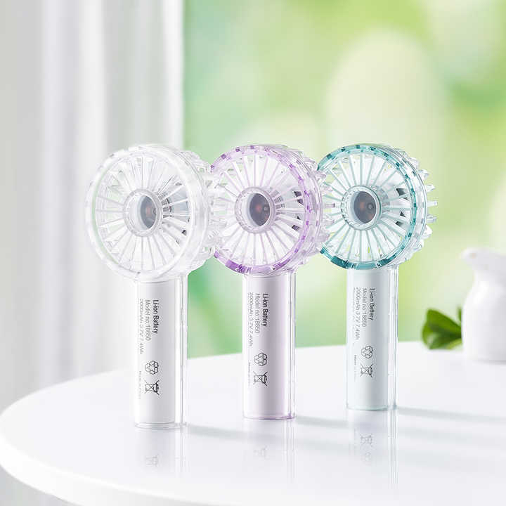 Factory Wholesale OEM Mini Handheld Fans USB Rechargeable Flashlight Cute Fans