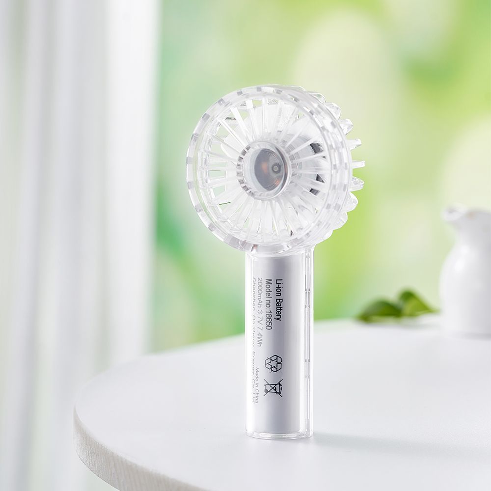 Factory Wholesale OEM Mini Handheld Fans USB Rechargeable Flashlight Cute Fans