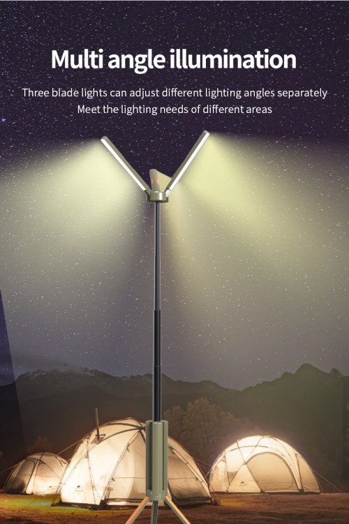 15600mAh Telescopic Camping Light Backpack-Friendly Design Compact Collapsible Tripod For Various Lighting Ranges