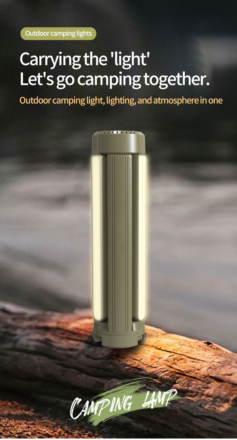 15600mAh Telescopic Camping Light Backpack-Friendly Design Compact Collapsible Tripod For Various Lighting Ranges