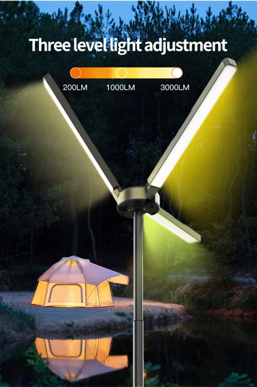 15600mAh Telescopic Camping Light Backpack-Friendly Design Compact Collapsible Tripod For Various Lighting Ranges