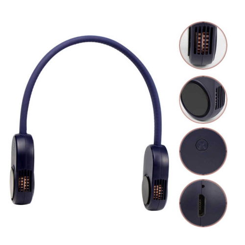 Manufacturer USB Hands Free ABS Plastic 1400mAh Bladeless Hanging Neck Fans